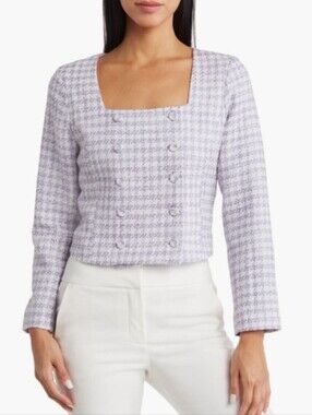 NEW Favorite Daughter Dasha Top In Lilac Tweed